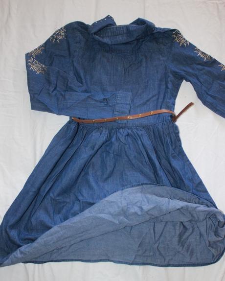 Vb199. riflové šaty dívčí 11 let, 146