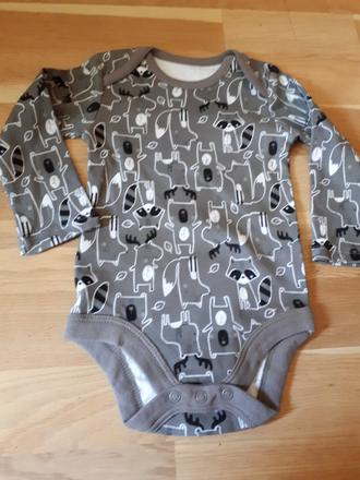 Šedé body se zvířátky vel. 68, tu,68