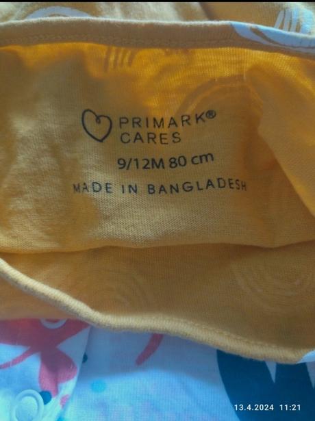 Dívčí letní overal 3x na ramínka 9-12m vel 74-80, primark,74