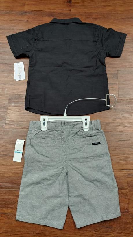 Komplet chlapecký (krať.+koš.), zn.ck, vel.5 -nové, calvin klein,<50