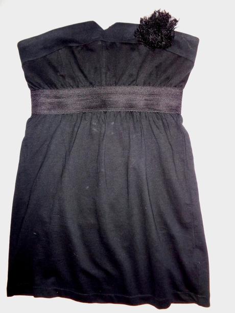 Černé bavlněné samodržící šaty, terranova,s