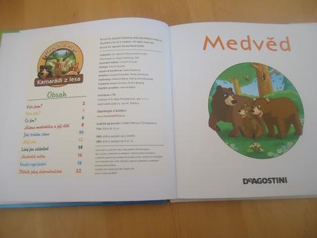 Knížky jelen,medvěd,motýl,