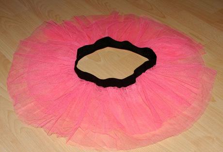 Růžová tylová sukýnka styl tutu, 