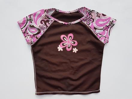 F44 dívčí koupací triko s kr. rukávem vel. 98-104, 98