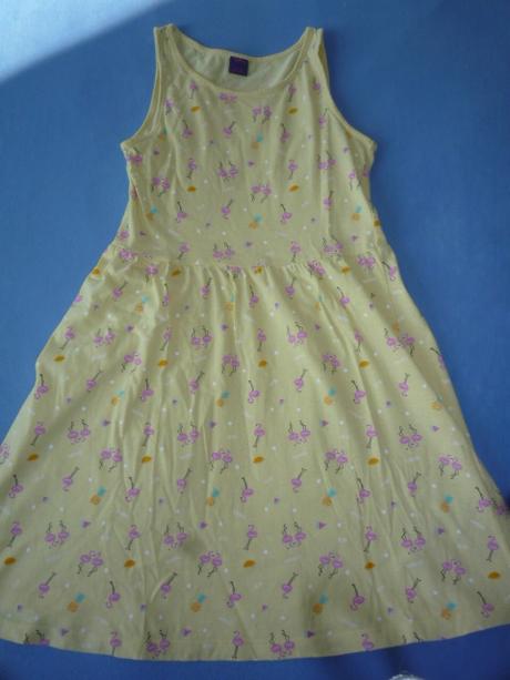 Žluté bavlněné šaty vel. 140, kik,140