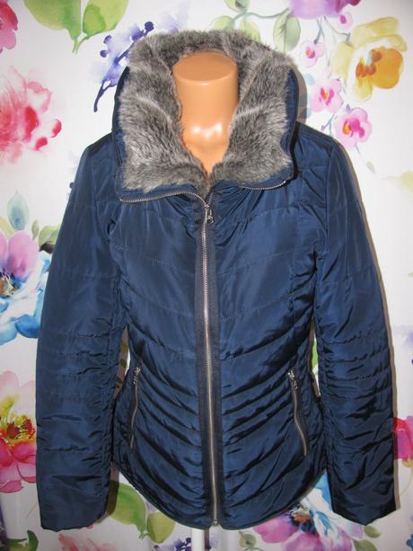 Dámská zimní prošívaná bunda s kožešinovým límcem, s.oliver,l