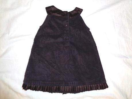 Nádherné fialové manžestrové šaty - vyšívané, baby club,86