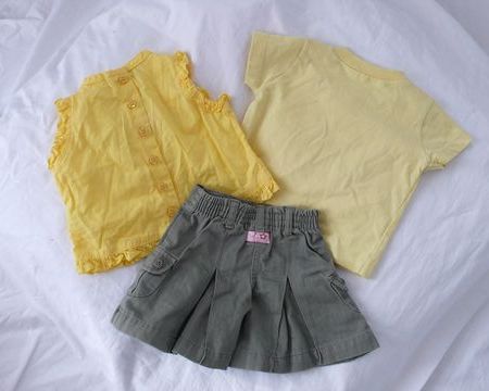 Tričko, halenka, kraťásková sukýnka - 56, 56