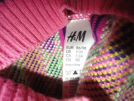 Srdíčková čepička z h+m, vel. 1,5-3 roky (86/98), h&m,92