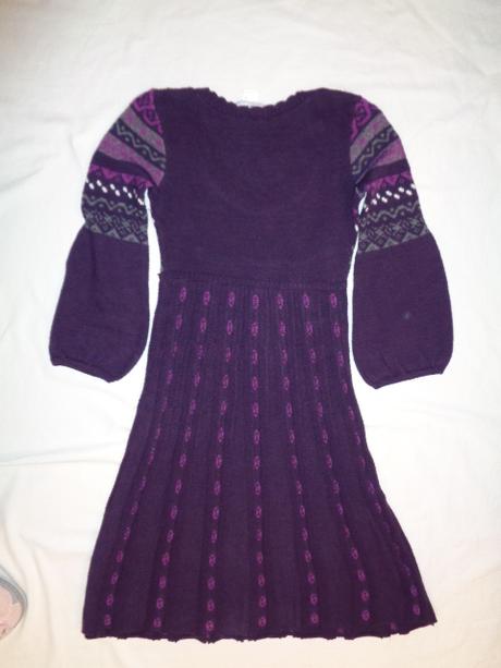 Luxusní fialové úpletové šaty, bonprix,s