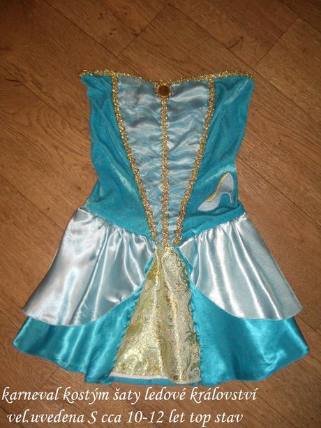 Karneval kostým šaty ledové království 10-12 let, 