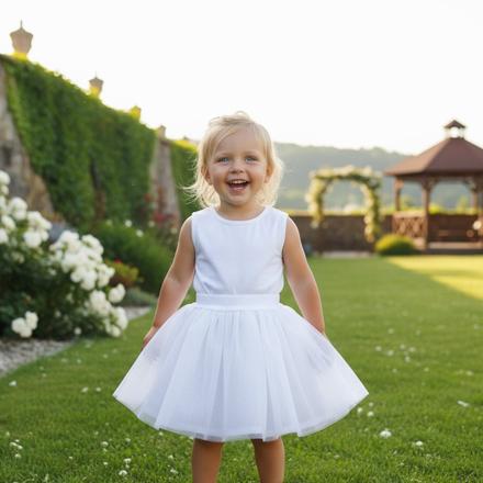 Dívčí tylová sukně bílá, 86 - 140