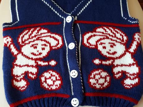 Vesta ovčí vlna pro chlapce vel. 80-86, 80