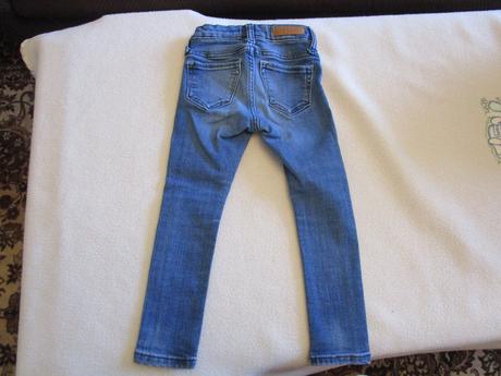 Pěkné modré elast. rifle zn. denim z h&m, vel. 92, h&m,92