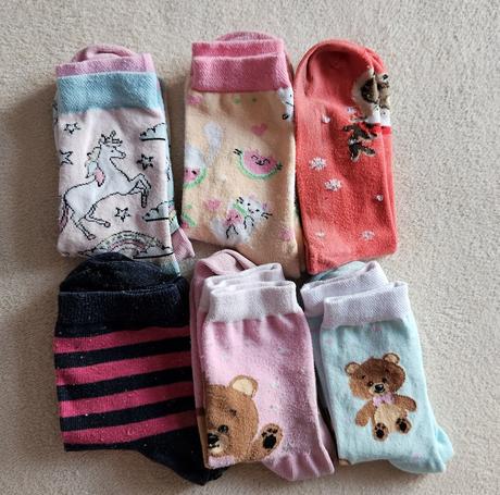 6x mix ponožek, ponožky holčičí, dívčí, vel.27/30, 27