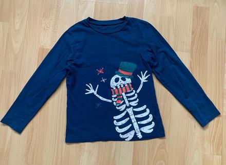 Triko se sněhulákem & kostlivcem h&m vel. 122/128, h&m,122