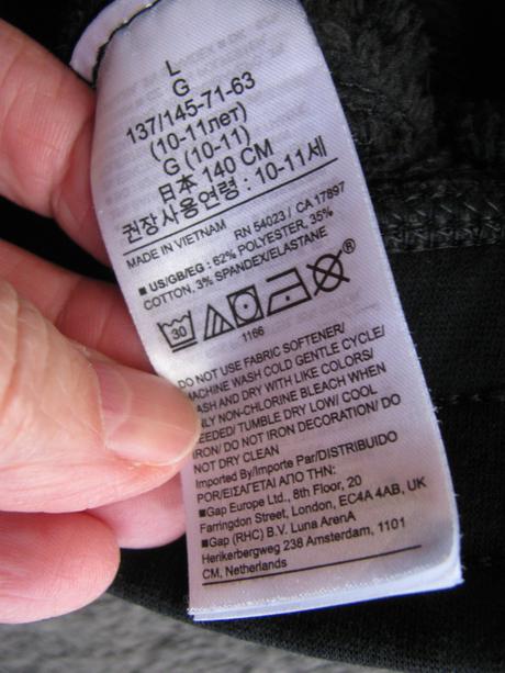 Chlapecké černé tepláky s hřejivou podšívkou, gap,140