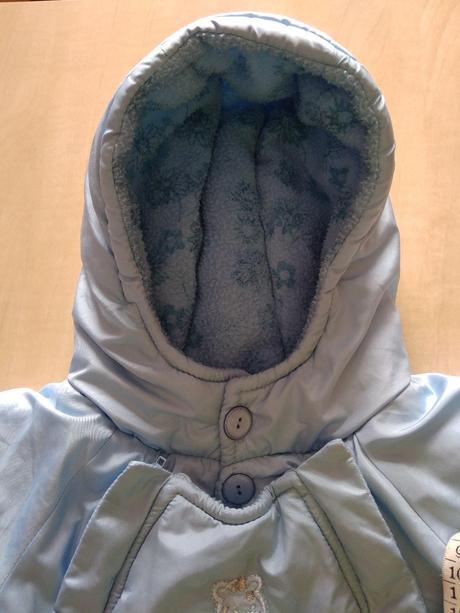 Světle modrá zimní kombinéza - 9 měsíců, 74