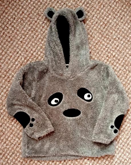 Chlupatá medvídková mikina od next 110/116, next,110