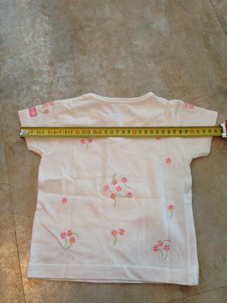 Bílé tričko bavlna next kytičky 3-6měs, 8 kg holka, next,62