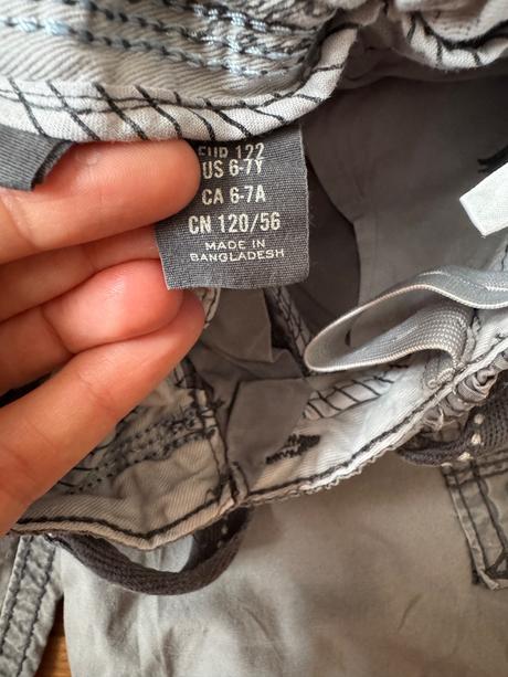 3/4 kraťasy, h&m,116