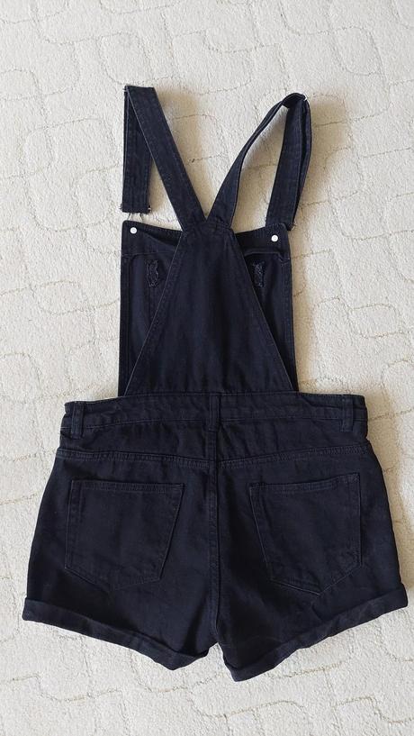 Černé džínové laclové kraťasy cropp, s/36, s