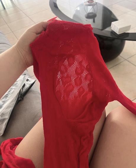 Červený a černý sexy overal na celé tělo uni velik, l