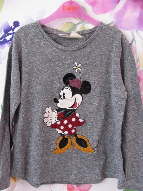 Šedé dívčí tričko s minnie, zara, zara,116