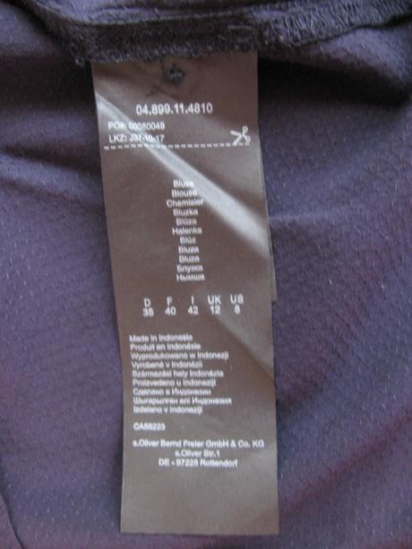 Tmavě modrá krásná halenka,blůzka s.oliver, s.oliver,38