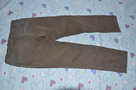 Khaki džíny skiny plátěné kalhoty jezdecký styl, 134