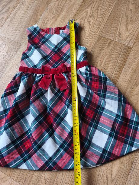 Kárované šaty na vánoce h&m, 92