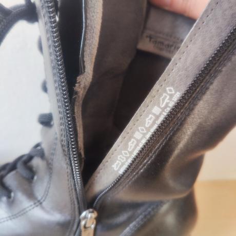 Dámské kožené černé boty polokozačky tamaris v 40, tamaris,40