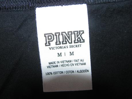 Černé tílko s výrazným logem na prsou, victoria's secret,m