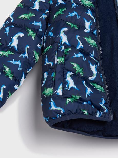 Zimní bunda dinosauři uvnitř fleece vel. 98, sinsay,98