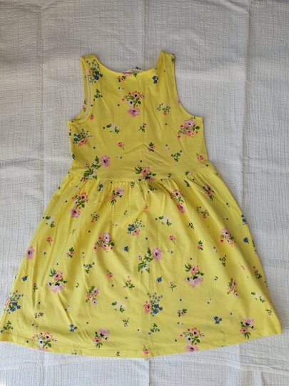 Dívčí bavlněné šatičky - kytičky, h&m,122