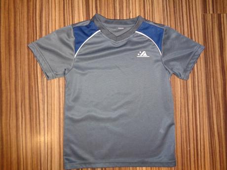 Šedostříbrné dresíkové tričko 110/116, 110