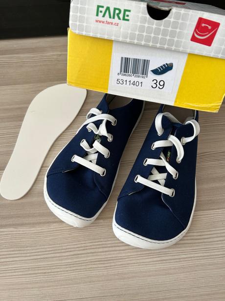 Plátěné unisex tenisky fare barefoot, v. 39 nové, fare,39
