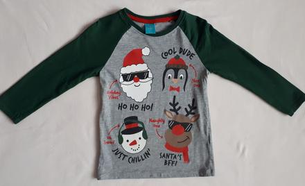 Dětské vánoční tričko s dlouhým rukávem, vel.104, 104