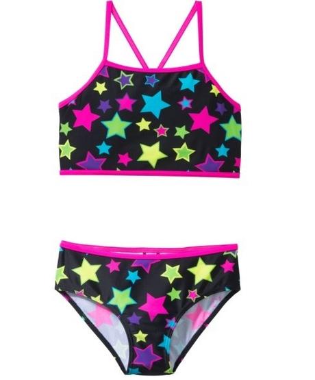 Dívčí hvězdičkové plavky sportovní vel. 152/158, bonprix,152 / 158