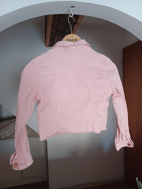 Růžová džíska lindex, džínová bunda lindex, lindex,146