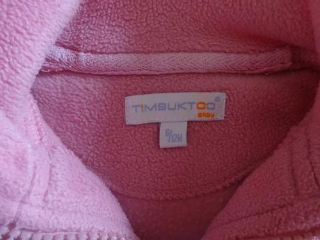 Fleesová mikina růžová, vel. 6/12m, timbuktoo,74
