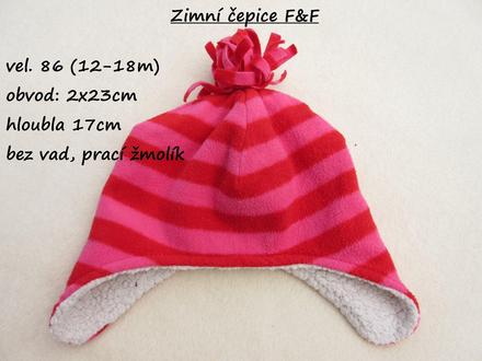 Zimní čepice zn. f&f, f&f,86