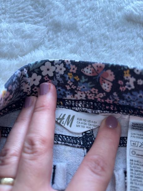 Džegíny s květy - v.4/5 let, h&m,86