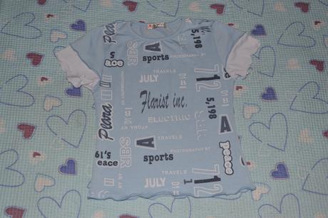 Modré tričko, vrstevný efekt, 110