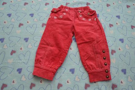 Manžestrové 3/4 kalhoty, 128