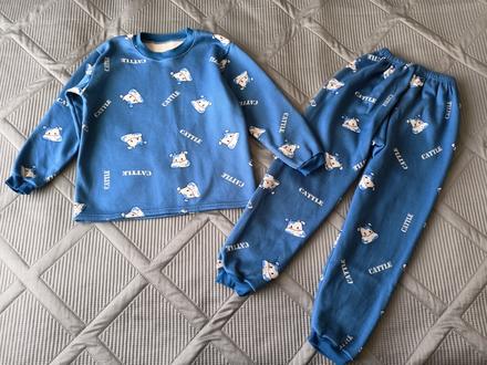 Tepla souprava modrá, 128/134, 128