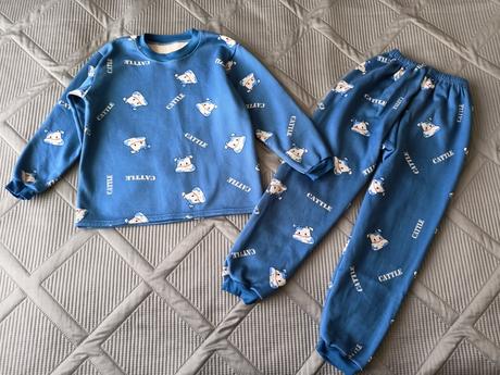 Tepla souprava modrá, 128/134, 128