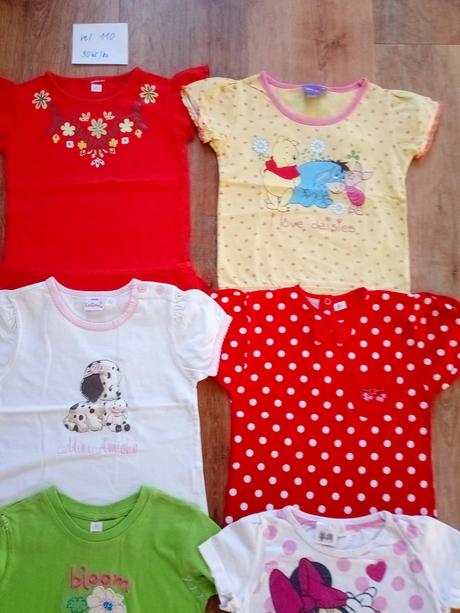 6 x tričko krátký rukáv, vel 110, c&a,110