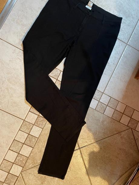 Kalhoty černé vel 42 i kancelářské vysoký pas, esmara,42