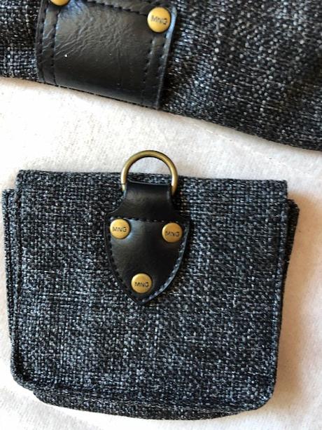 Sedo cerna kabelka s odepinaci penezenkou, mango